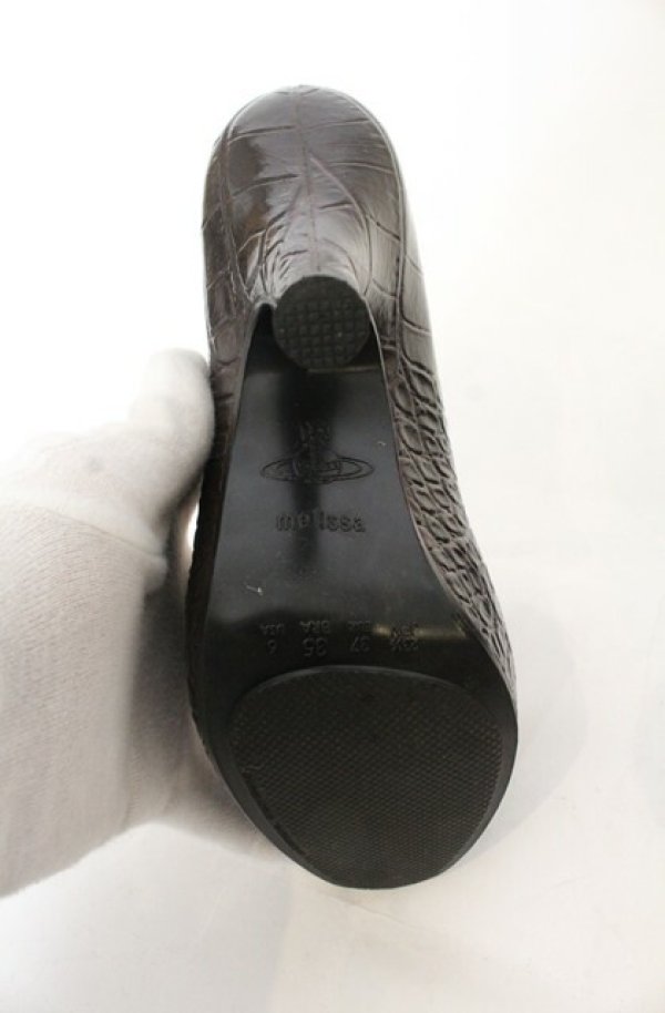 画像6: ヴィヴィアンウエストウッド×Melissa 中古 / Croco シューズ USA6 ブラウン  O-26-01-25-082-sh-IG-OS (6)