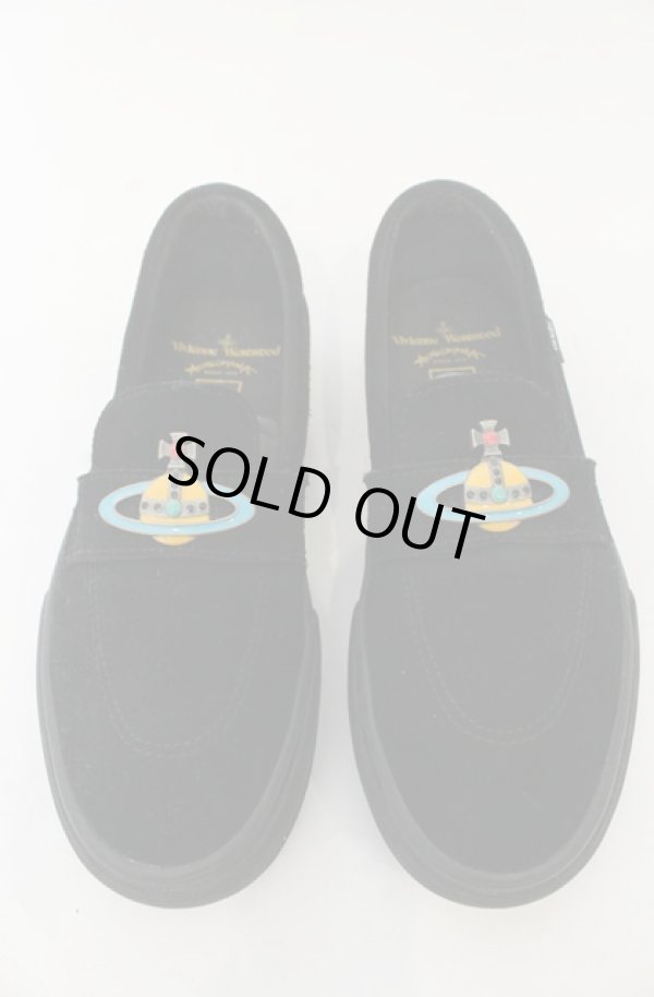 画像2: ヴィヴィアンウエストウッド 中古 / Vansコラボslip on シューズ 24cm ブラック  O-26-01-25-083-sh-YM-OS (2)