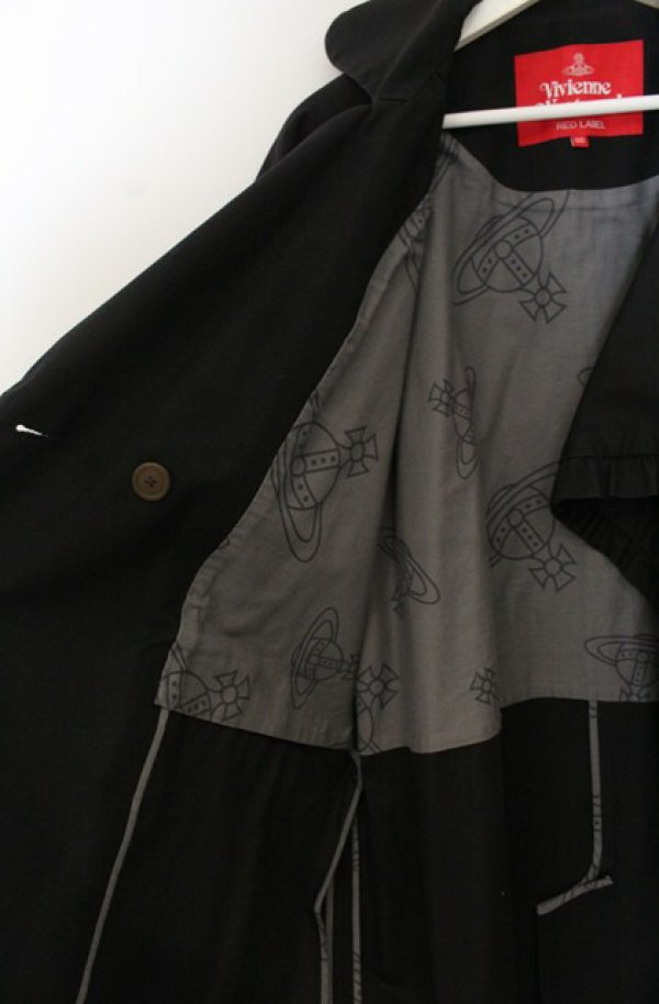 画像5: ヴィヴィアンウエストウッド 中古 / 高密度コンパクトギャザーコート 00 ブラック  O-26-01-25-010-co-YM-OS (5)