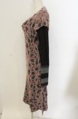 画像2: ヴィヴィアンウエストウッド 中古 / 切リ替エジャガードニットワンピース 2 ワイン  O-26-01-25-016-op-YM-OS (2)