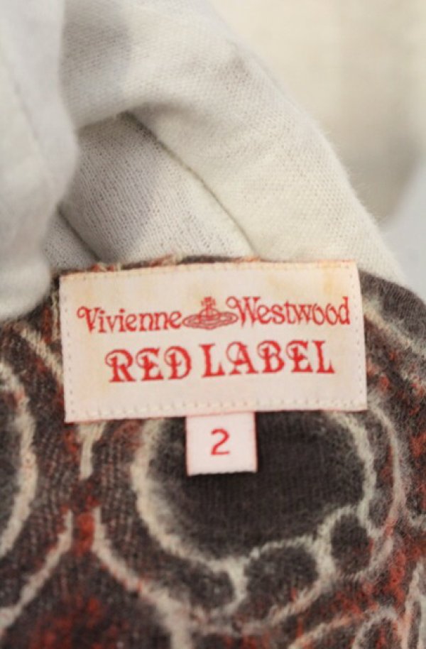 画像5: ヴィヴィアンウエストウッド 中古 / 切リ替エジャガードニットワンピース 2 ワイン  O-26-01-25-016-op-YM-OS (5)