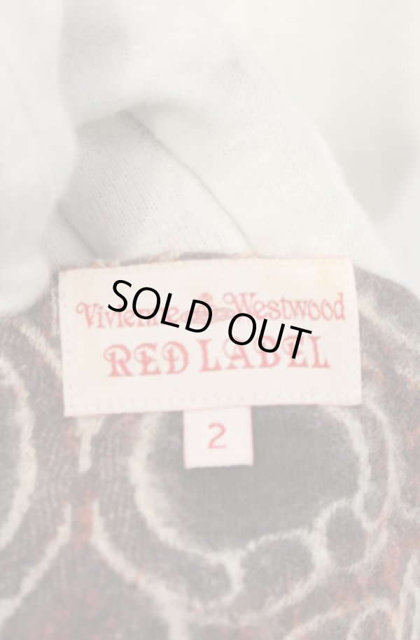 画像5: ヴィヴィアンウエストウッド 中古 / 切リ替エジャガードニットワンピース 2 ワイン  O-26-01-25-016-op-YM-ZH (5)