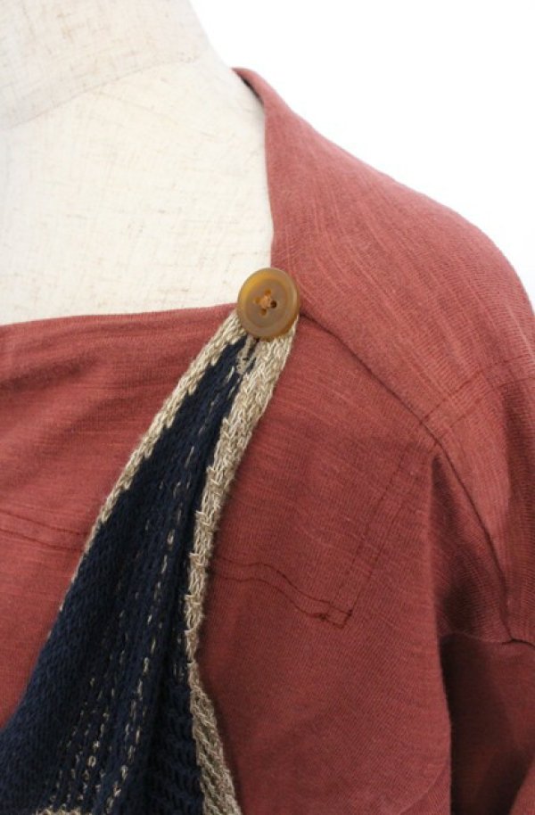 画像3: ヴィヴィアンウエストウッド 中古 / レイヤーニットワンピース 00 レンガ  O-26-01-25-017-op-YM-OS (3)