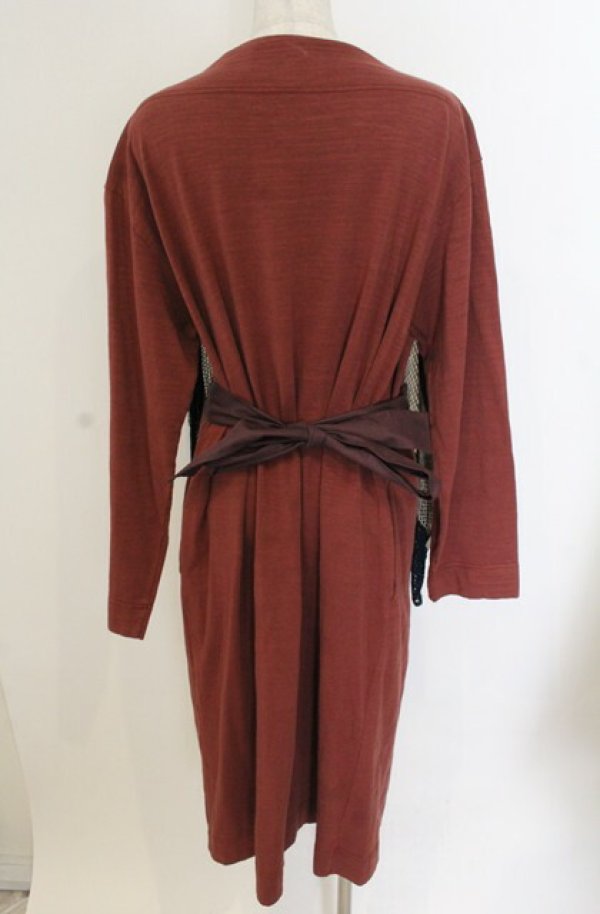 画像4: ヴィヴィアンウエストウッド 中古 / レイヤーニットワンピース 00 レンガ  O-26-01-25-017-op-YM-OS (4)