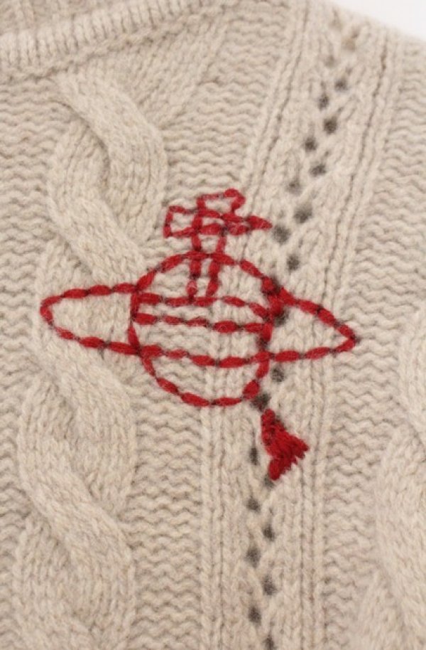 画像2: ヴィヴィアンウエストウッド 中古 / ローゲージアイレットケーブルクロップドトップ 00 アイボリー  O-26-02-15-024-to-IG-OS (2)