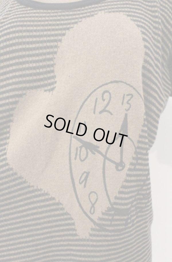 画像2: ヴィヴィアンウエストウッド 中古 / クロックボーダーニットワンピース 2 ブラック×ベージュ  O-26-02-15-029-op-IG-OS (2)