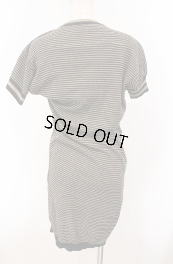 画像4: ヴィヴィアンウエストウッド 中古 / クロックボーダーニットワンピース 2 ブラック×ベージュ  O-26-02-15-029-op-IG-OS (4)