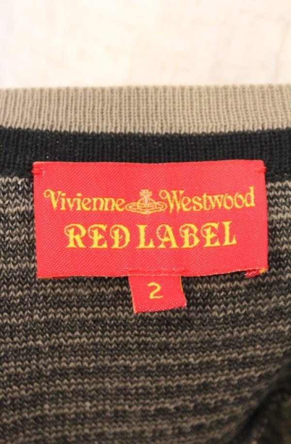 画像5: ヴィヴィアンウエストウッド 中古 / クロックボーダーニットワンピース 2 ブラック×ベージュ  O-26-02-15-029-op-IG-OS (5)