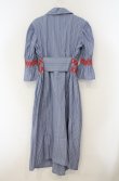 画像4: ヴィヴィアンウエストウッド 中古 / ストライプシャツスモッキングドレス 00 サックス  O-26-02-15-030-op-YM-OS (4)