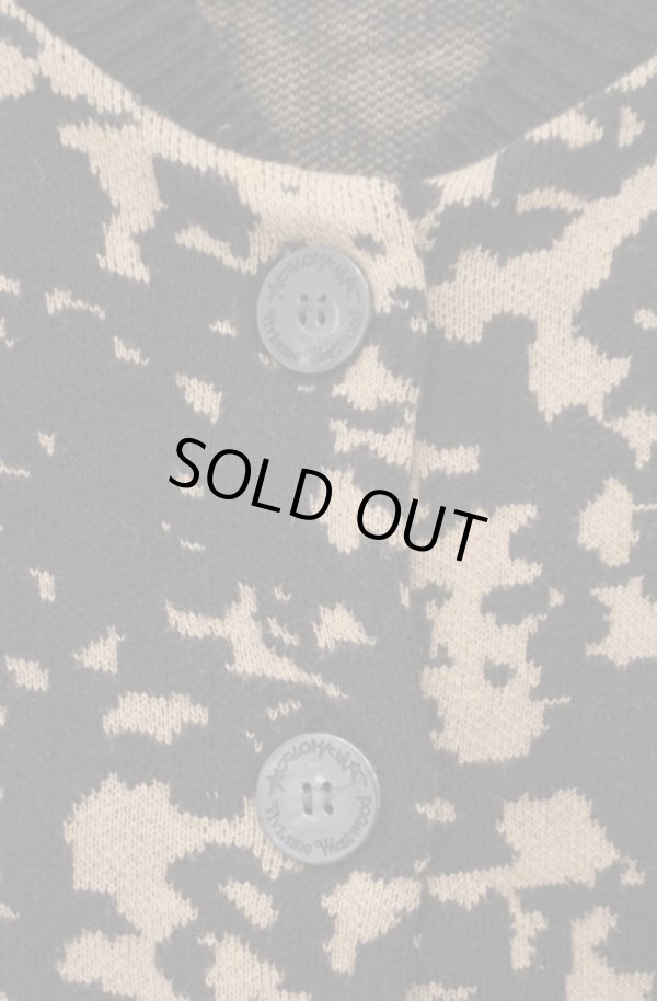 画像2: ANGLOMANIA 中古 / モザイク柄カーディガン 36 ブラックｘブラウン  O-26-02-15-034-to-IG-OS (2)