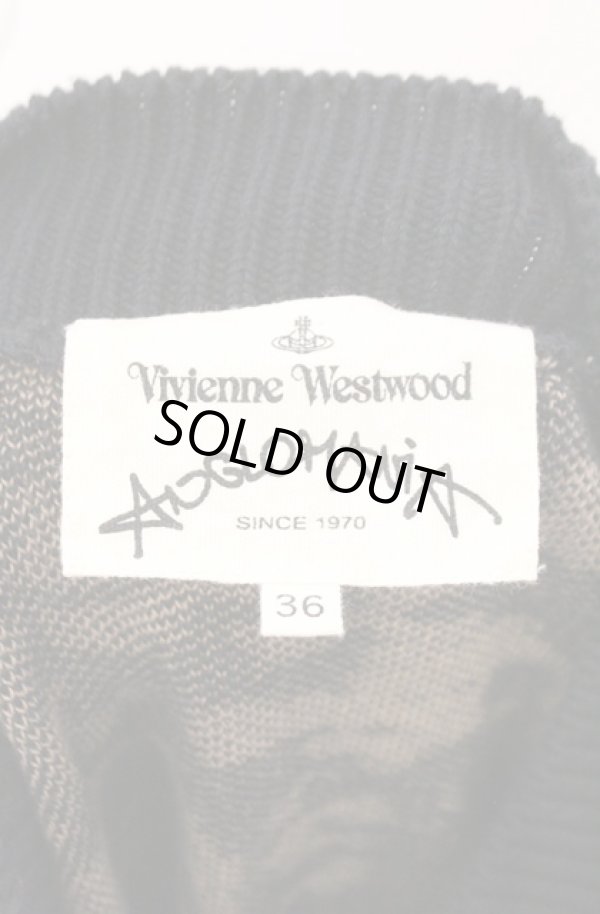 画像5: ANGLOMANIA 中古 / モザイク柄カーディガン 36 ブラックｘブラウン  O-26-02-15-034-to-IG-OS (5)