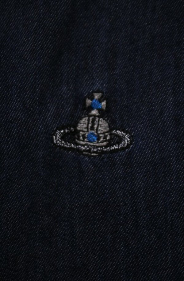 画像2: ヴィヴィアンウエストウッド MAN 中古 / INDIGO フリップサイド ロングシャツ 46 インディゴ  O-26-02-15-001-bl-YM-OS (2)