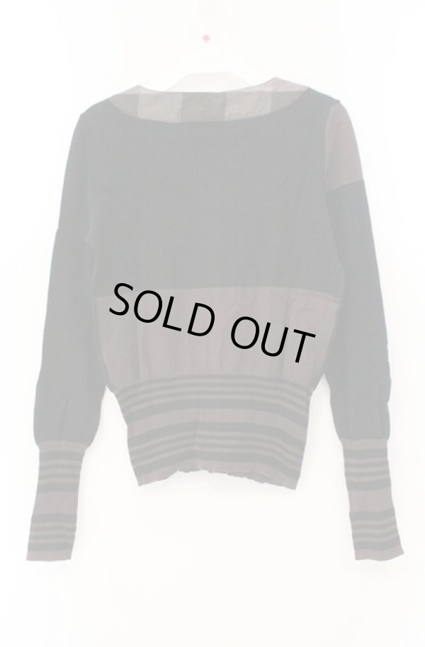 画像4: ヴィヴィアンウエストウッド 中古 / 切リ替エチェックカーディガン 2 ブラック  O-26-02-15-036-to-IG-OS (4)