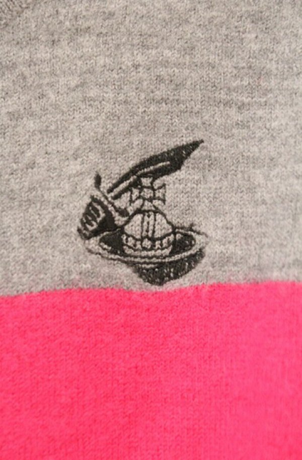 画像2: ANGLOMANIA 中古 / カットラスオーブ刺繍ラインカーディガン  グレー  O-26-02-15-037-to-IG-OS (2)