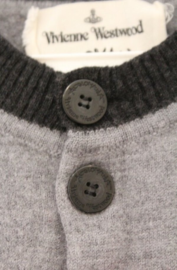 画像3: ANGLOMANIA 中古 / カットラスオーブ刺繍ラインカーディガン  グレー  O-26-02-15-037-to-IG-OS (3)