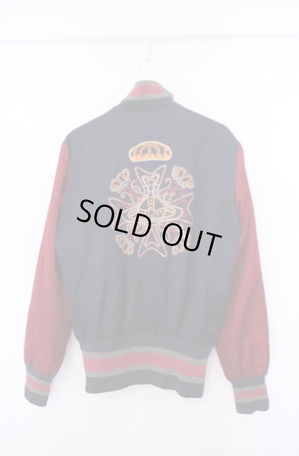 画像4: ヴィヴィアンウエストウッド MAN 中古 / アシンメトリックスカジャン ジャケット 46 ネイビーｘレッド  O-26-02-15-004-jc-YM-OS (4)