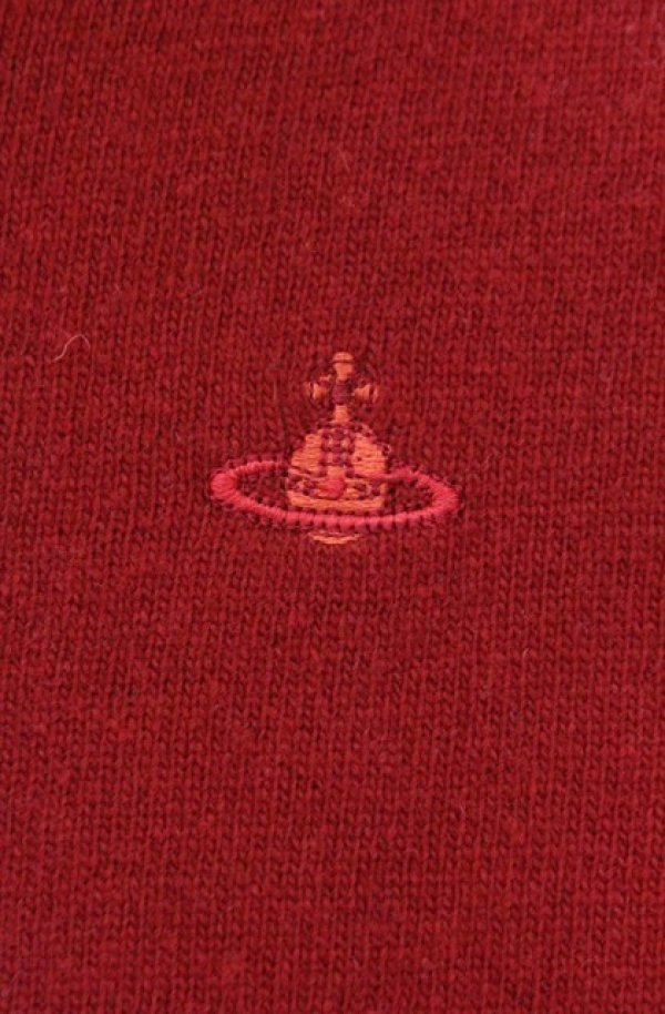 画像3: ヴィヴィアンウエストウッド 中古 / 単色オーブラウンドネックカーディガン 2 レッド  O-26-02-15-039-to-YM-OS (3)