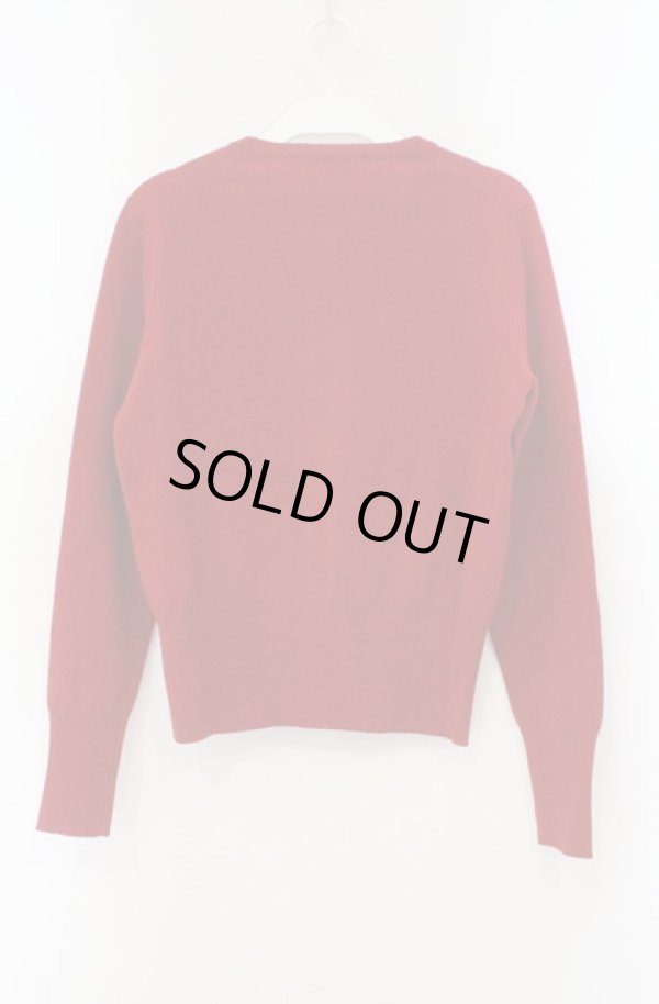 画像4: ヴィヴィアンウエストウッド 中古 / 単色オーブラウンドネックカーディガン 2 レッド  O-26-02-15-039-to-YM-OS (4)