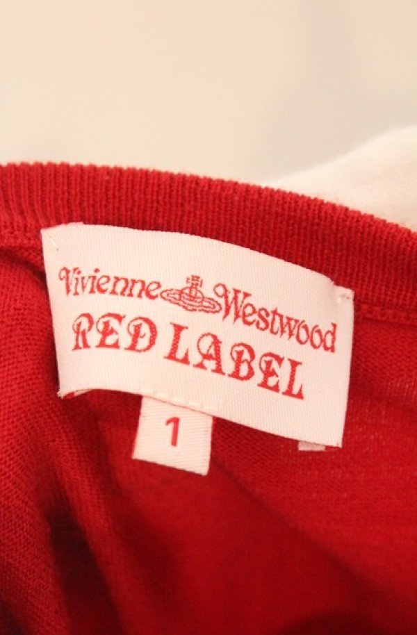 画像5: ヴィヴィアンウエストウッド 中古 / 単色オーブラウンドネックカーディガン 1 レッド  O-26-02-15-040-to-YM-OS (5)