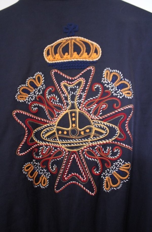 画像5: ヴィヴィアンウエストウッド MAN 中古 / アシンメトリックスカジャン ジャケット 46 ネイビーｘレッド  O-26-02-15-004-jc-YM-OS (5)