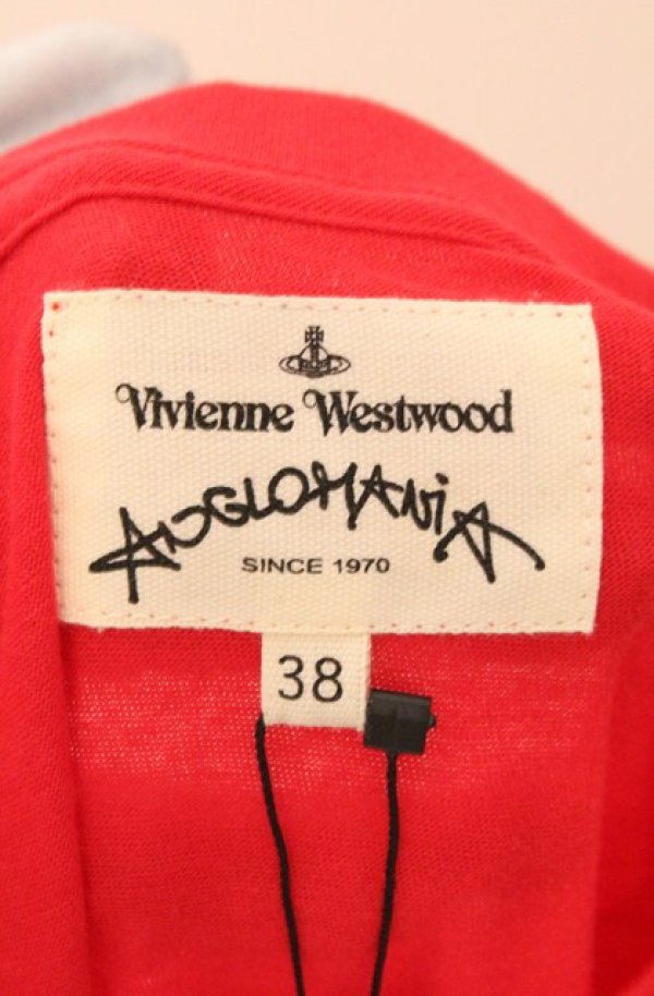 画像4: ANGLOMANIA 中古 / スクエアプリントTシャツ 38 レッド  O-26-02-15-042-ts-YM-OS (4)