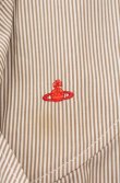 画像3: ヴィヴィアンウエストウッド 中古 / 単色オーブ刺繍ストライプボウタイブラウス 2 ベージュ系  O-26-02-15-043-bl-IG-OS (3)
