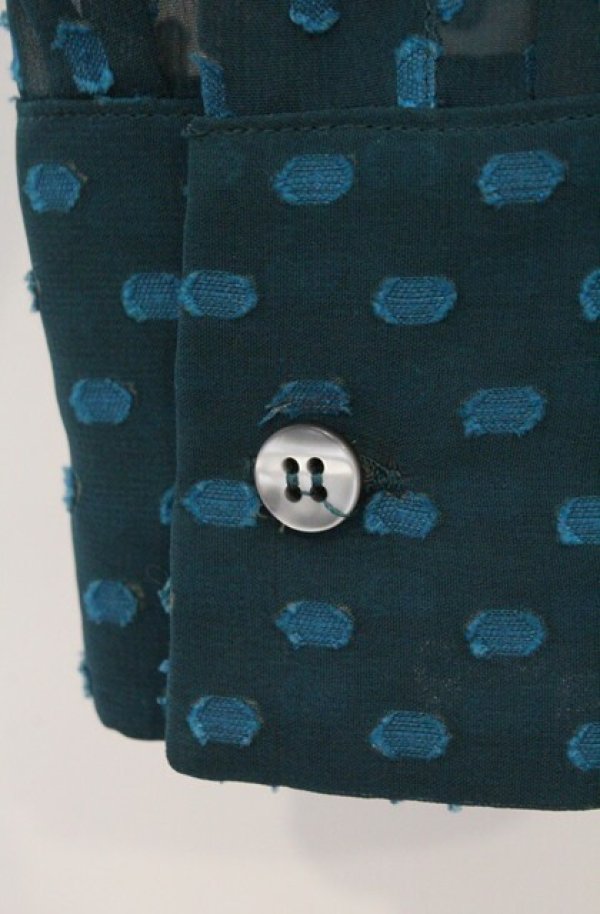 画像3: ヴィヴィアンウエストウッド 中古 / ドビードットブラウス 38 グリーン  O-26-02-15-046-bl-YM-OS (3)