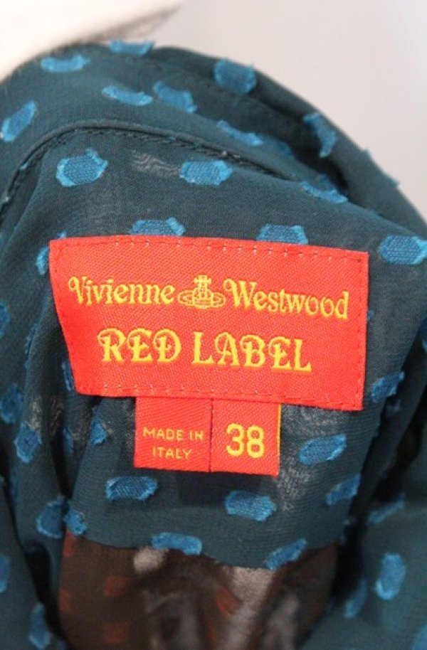 画像5: ヴィヴィアンウエストウッド 中古 / ドビードットブラウス 38 グリーン  O-26-02-15-046-bl-YM-OS (5)