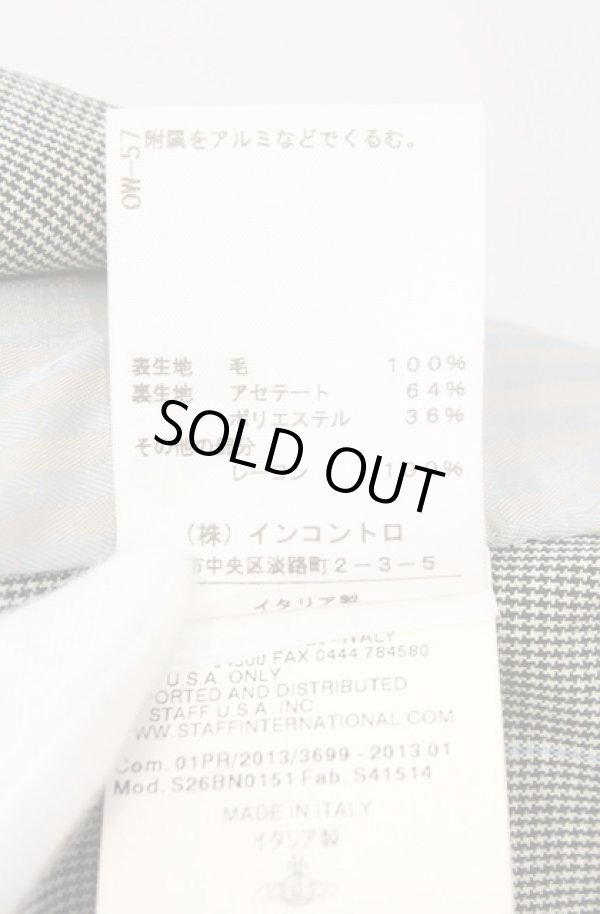画像6: ヴィヴィアンウエストウッド 中古 / チェックテーラードジャケット 38 グレー  O-26-02-15-047-jc-YM-OS (6)