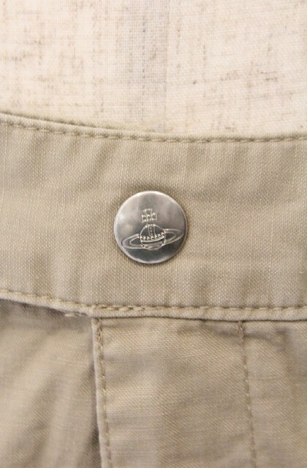 画像2: ヴィヴィアンウエストウッド 中古 / ミリタリースカート 2 ベージュ  O-26-02-15-051-sk-YM-OS (2)