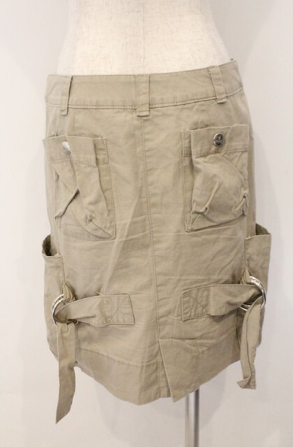 画像4: ヴィヴィアンウエストウッド 中古 / ミリタリースカート 2 ベージュ  O-26-02-15-051-sk-YM-OS (4)
