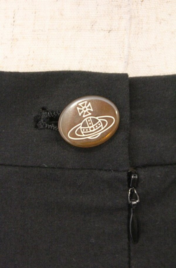 画像4: ヴィヴィアンウエストウッド 中古 / タックフレアスカート 2 ブラック  O-26-02-15-058-sk-YM-OS (4)