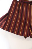 画像3: ANGLOMANIA 中古 / ストライプキュロット 38 ワイン  O-26-02-15-062-pa-IG-OS (3)
