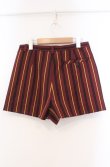 画像4: ANGLOMANIA 中古 / ストライプキュロット 38 ワイン  O-26-02-15-062-pa-IG-OS (4)