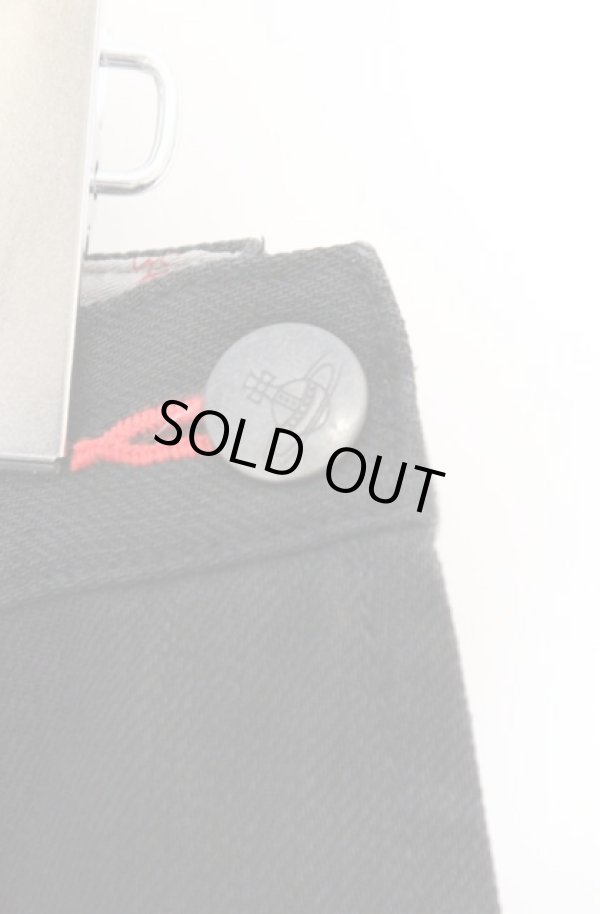 画像2: ヴィヴィアンウエストウッド 中古 / フロントスカートデニムパンツ 1 ブラック  O-26-02-15-065-sk-IG-OS (2)