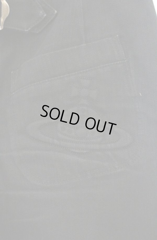 画像4: ヴィヴィアンウエストウッド 中古 / フロントスカートデニムパンツ 1 ブラック  O-26-02-15-065-sk-IG-OS (4)