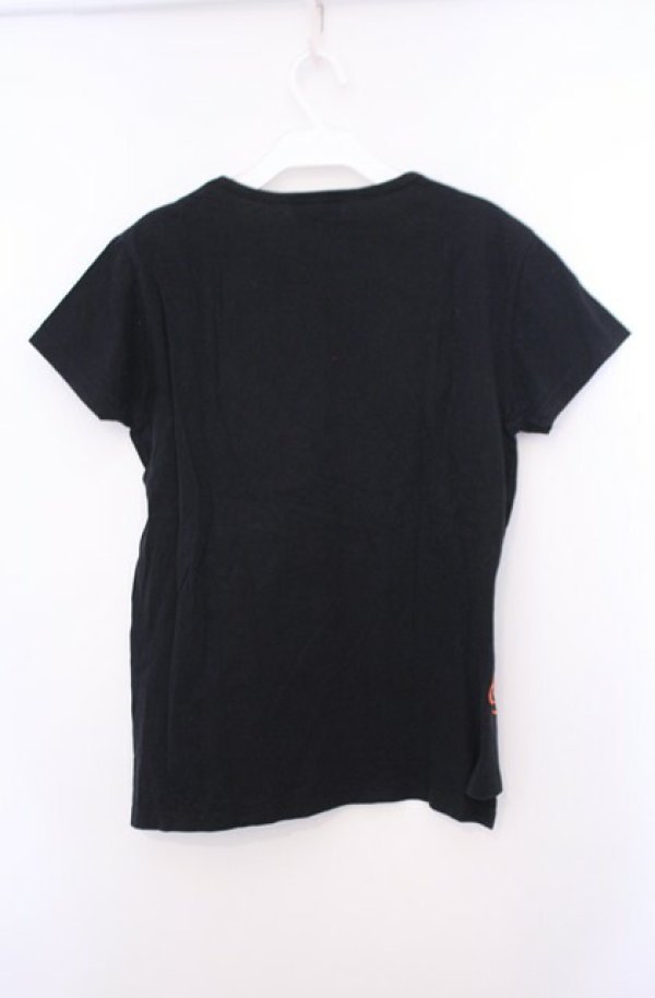 画像3: ヴィヴィアンウエストウッド MAN 中古 / プリントオーブTシャツ 44 ブラック×オレンジ  O-26-02-15-007-ts-IG-OS (3)