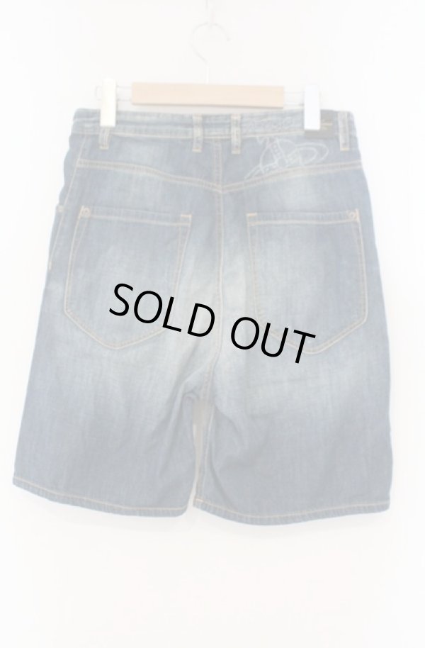 画像4: ヴィヴィアンウエストウッド Anglomania and Lee 中古 /ISS BELL SHORTS CALZONCINI（ブリスベル ショーツ カルゾンチーニ） 26 インディゴ  O-26-02-15-068-pa-IG-OS (4)