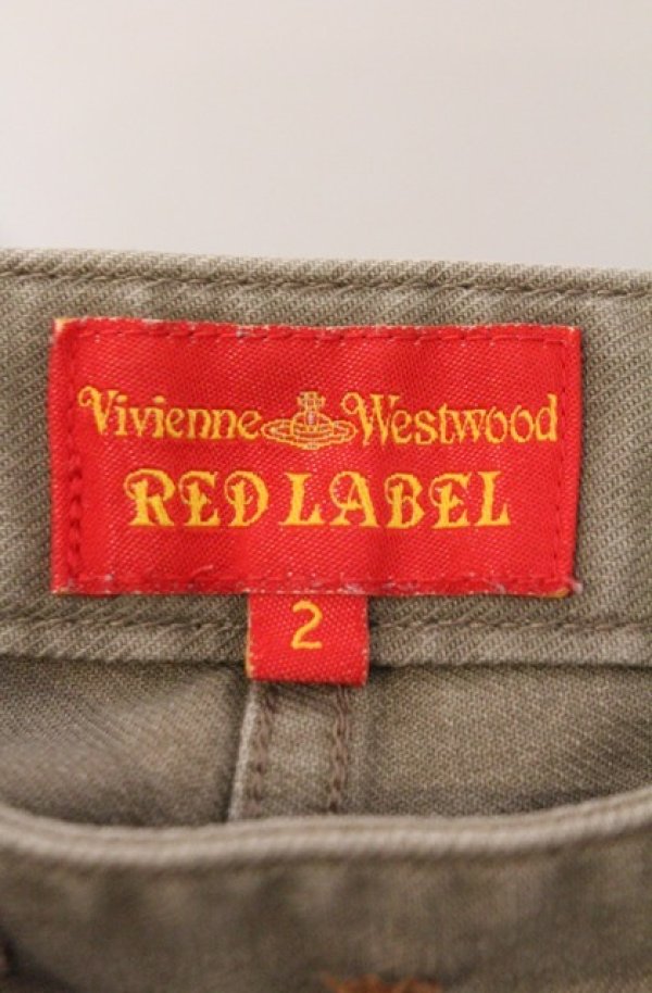 画像6: ヴィヴィアンウエストウッド 中古 / シューカットデニムパンツ 2 オリーブ  O-26-02-15-070-pa-YM-OS (6)