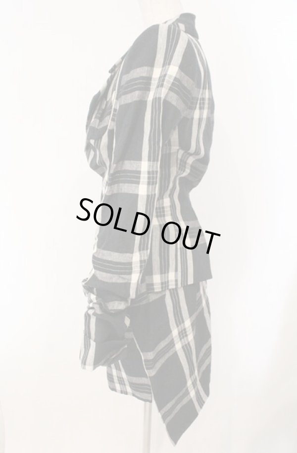 画像3: ヴィヴィアンウエストウッド 中古 / DRUNKEN TAILORED JACKET セットアップ（ドランクンジャケット） 双方40（9号相当） グレーｘブラック  O-26-02-15-071-jc-YM-ZH (3)