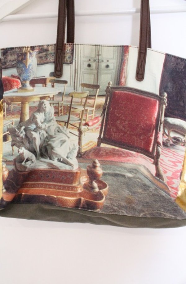 画像2: ヴィヴィアンウエストウッド 中古 / サロン柄トートバッグ  マルチ  O-26-02-15-074-ba-IG-OS (2)