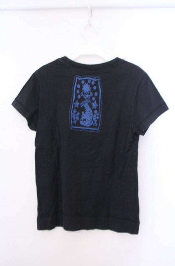 画像3: ヴィヴィアンウエストウッド 中古 / マトリョーシカプリントTシャツ 2 ブラック×ブルー  O-26-02-15-008-ts-IG-OS (3)