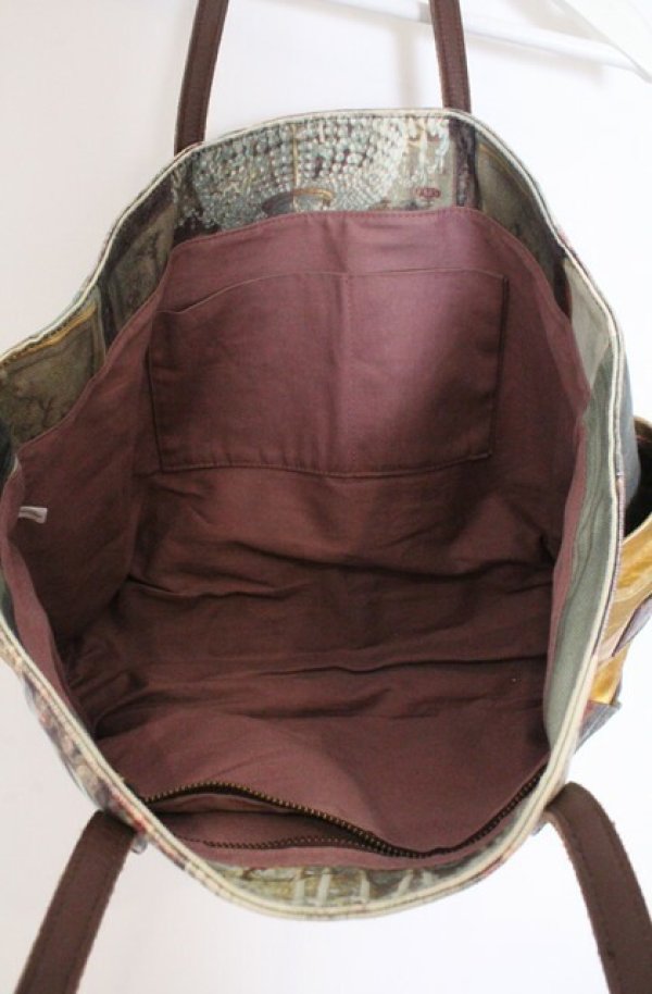 画像5: ヴィヴィアンウエストウッド 中古 / サロン柄トートバッグ  マルチ  O-26-02-15-074-ba-IG-OS (5)