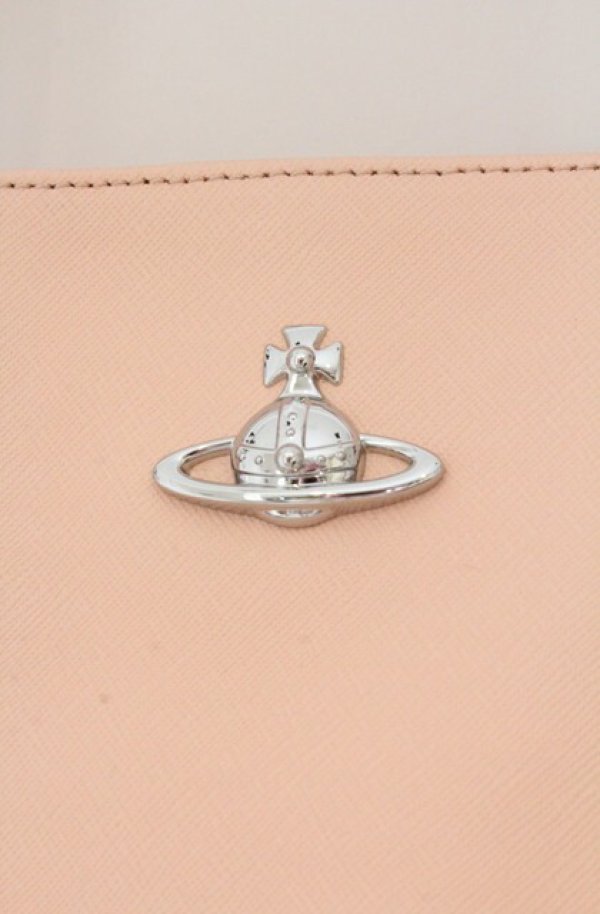 画像2: ヴィヴィアンウエストウッド 中古 / OPPER SAFFIANO TOTE（ショッパーサフィアーノトートバッグ）  ピンク  O-26-02-15-075-ba-IG-OS (2)