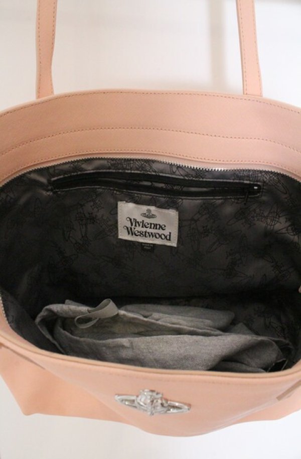 画像6: ヴィヴィアンウエストウッド 中古 / OPPER SAFFIANO TOTE（ショッパーサフィアーノトートバッグ）  ピンク  O-26-02-15-075-ba-IG-OS (6)