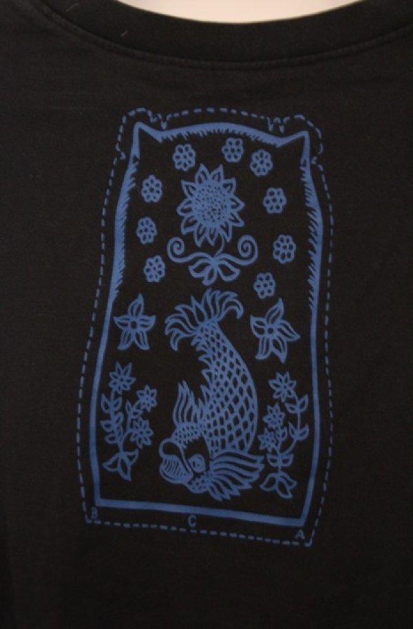 画像4: ヴィヴィアンウエストウッド 中古 / マトリョーシカプリントTシャツ 2 ブラック×ブルー  O-26-02-15-008-ts-IG-OS (4)
