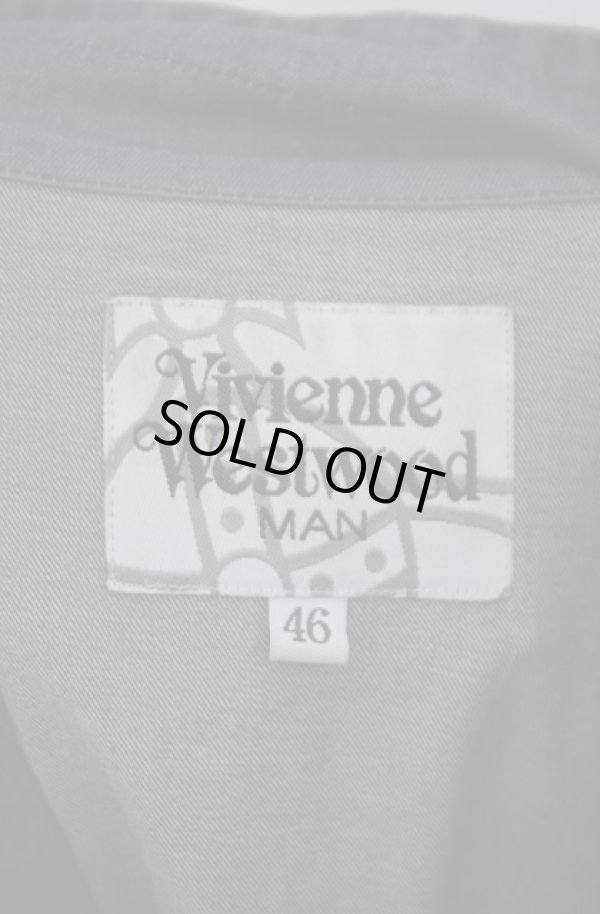 画像5: ヴィヴィアンウエストウッド MAN 中古 / INDIGO フリップサイド ロングシャツ 46 インディゴ  O-26-02-15-001-bl-YM-OS (5)