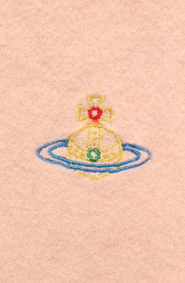 画像2: ヴィヴィアンウエストウッド 中古 / カラーオーブ刺繍マフラー  ピンク  O-26-02-15-086-gd-YM-OS (2)