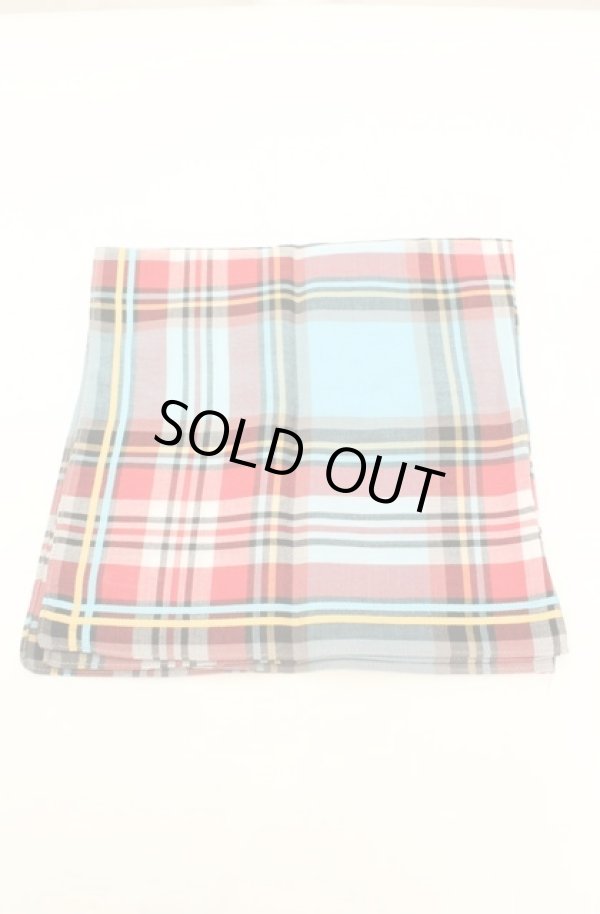 画像3: ヴィヴィアンウエストウッド 中古 / 銀オーブ刺繍タータンハンカチーフ  マルチ  O-26-02-15-087-gd-YM-ZH (3)