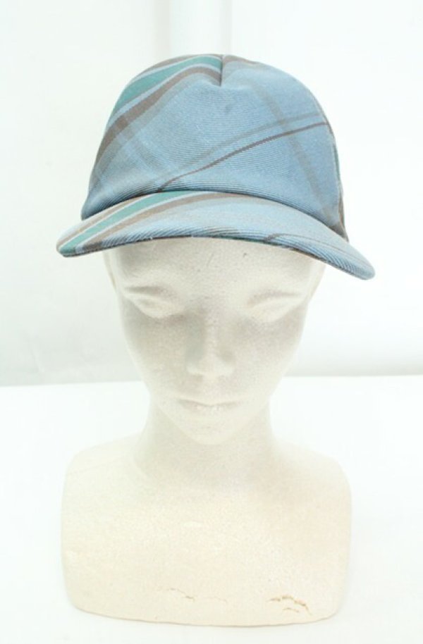 画像3: ヴィヴィアンウエストウッド 中古 / チェックキャップ  ブルー  O-26-02-15-091-ha-YM-OS (3)